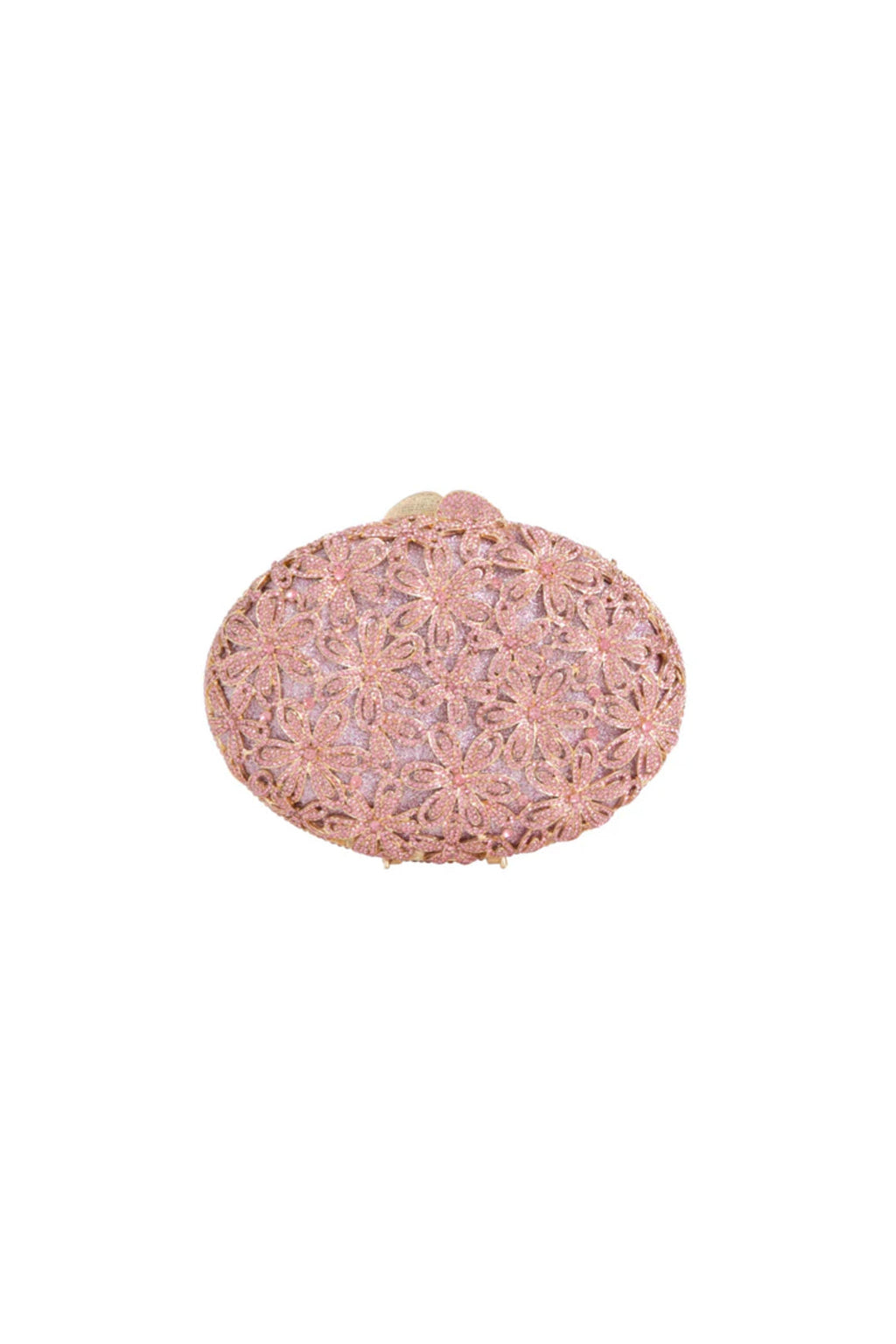 Aftershock London pink crystal embellished evening bag front product image