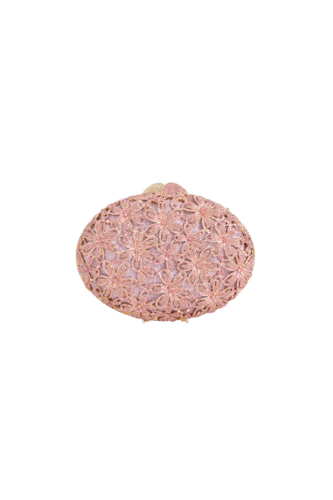 Aftershock London pink crystal embellished evening bag front product image