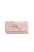 Aftershock London nude faux suede knot clutch bag product image