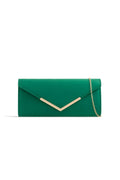 Aftershock London green faux suede envelope clutch bag product image