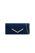 Aftershock London navy faux suede envelope clutch bag product image