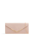 Aftershock London nude faux suede envelope clutch bag product image