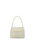Aftershock London ivory faux pearl evening bag front view