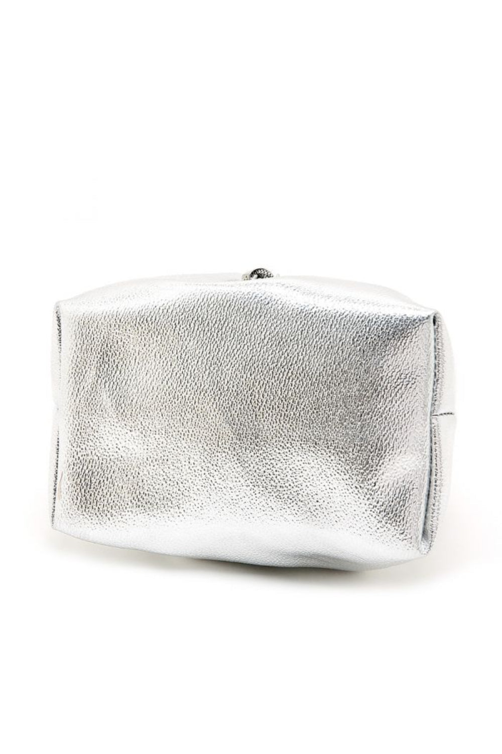 Aftershock London silver top handle leather look bag handle detail