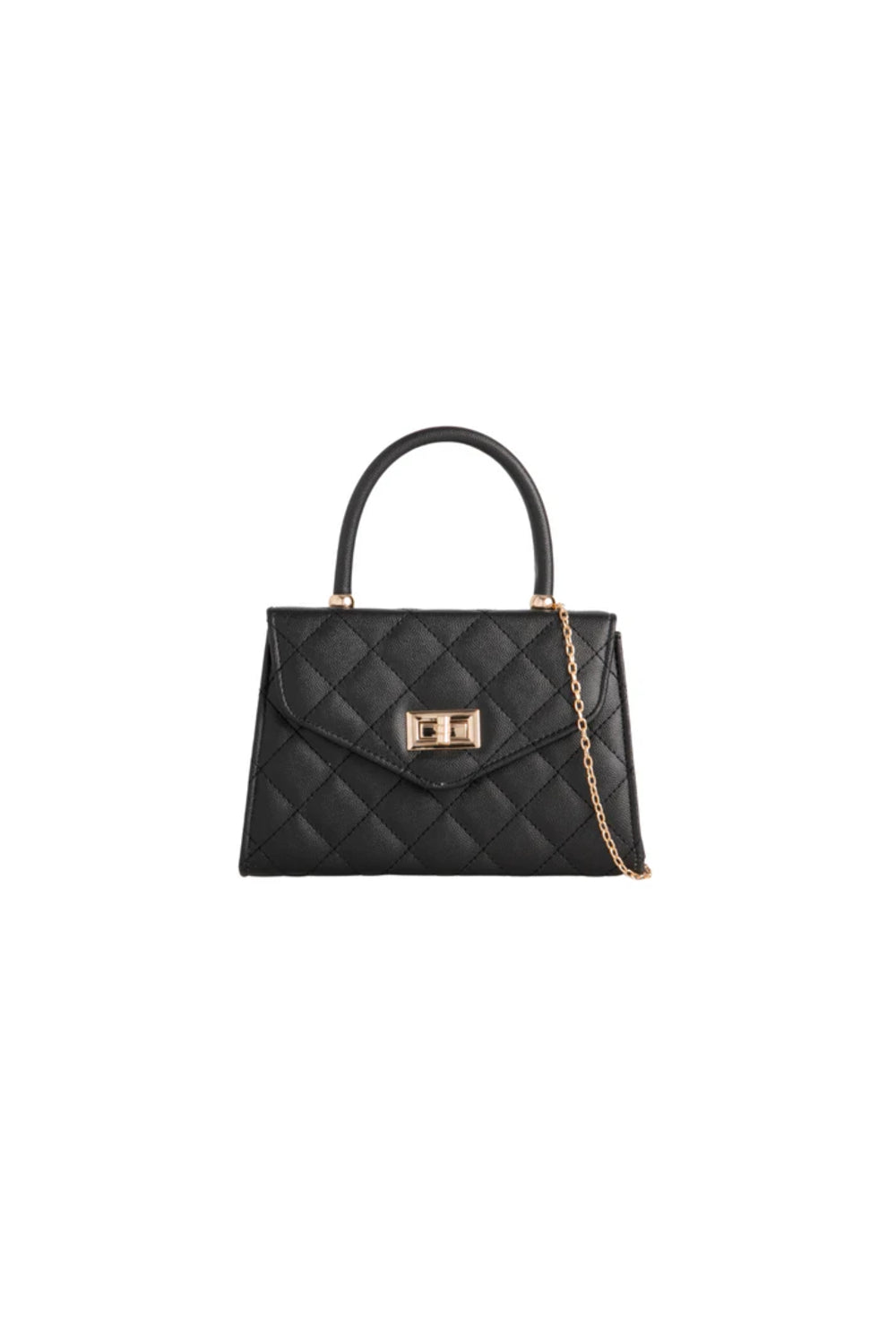 Aftershock London black top handle chain bag front view