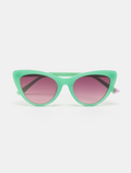 zoedepass Amy Spring green cat-eye sunglasses front product image