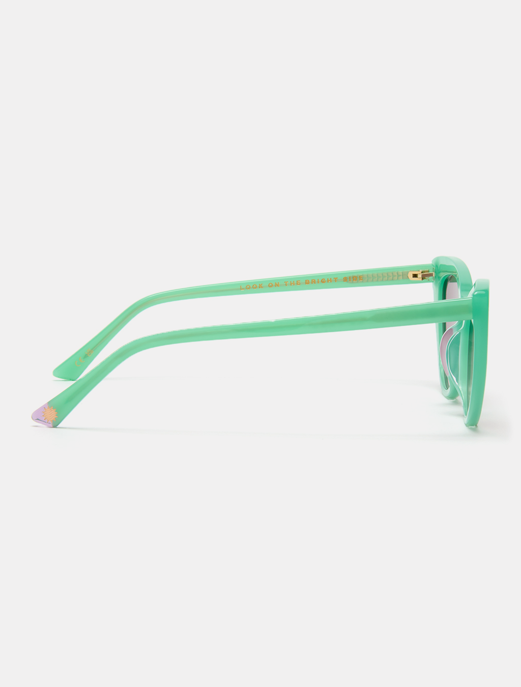 zoedepass Amy Spring green cat-eye sunglasses side product image