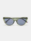 zoedepass Amy Forest Green cat-eye sunglasses front product image