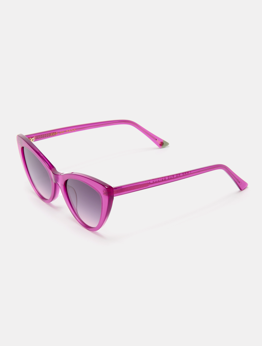 zoedepass Amy Magenta cat-eye sunglasses three-quarter product image