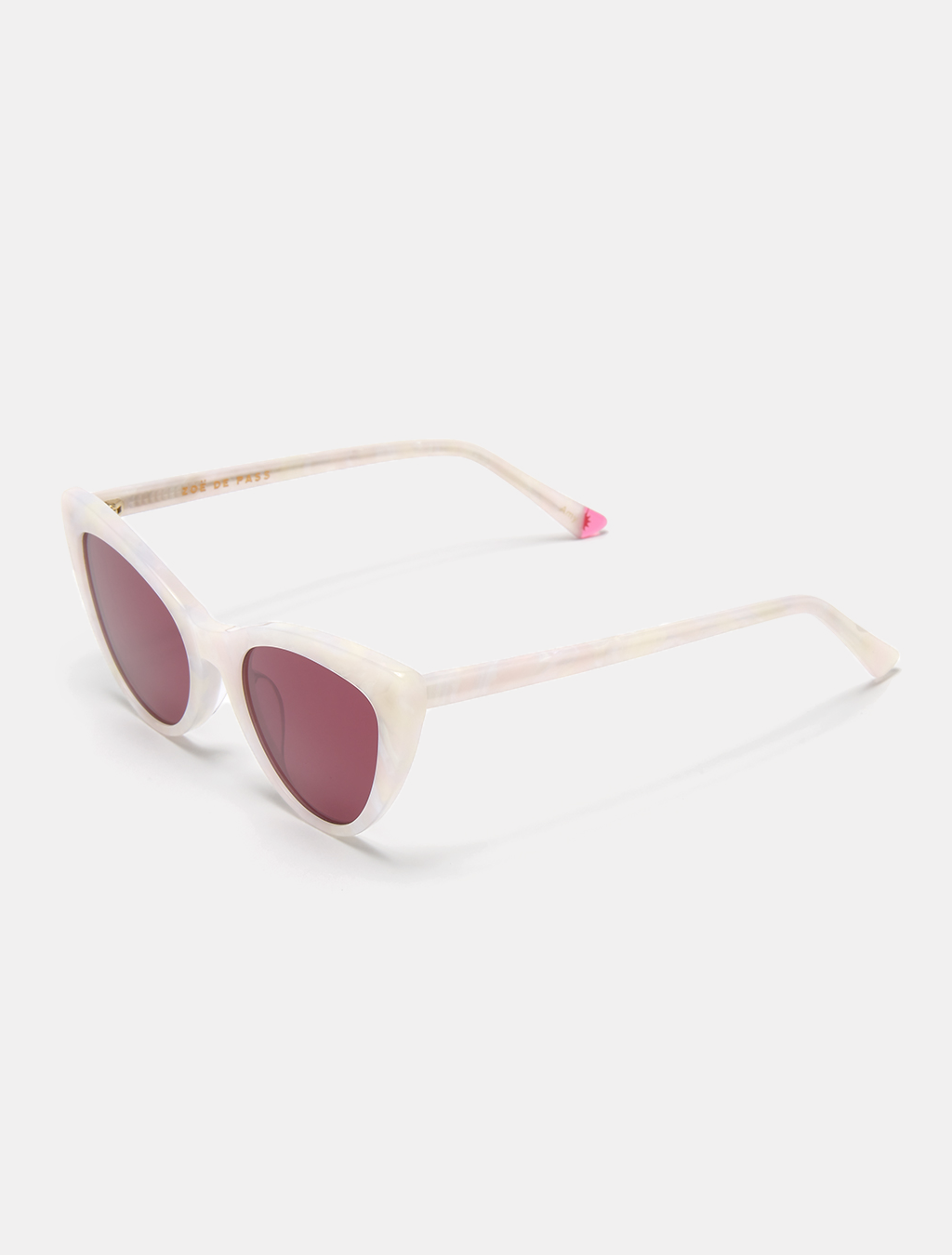 zoedepass Amy Opal cat-eye sunglasses three-quarter product image
