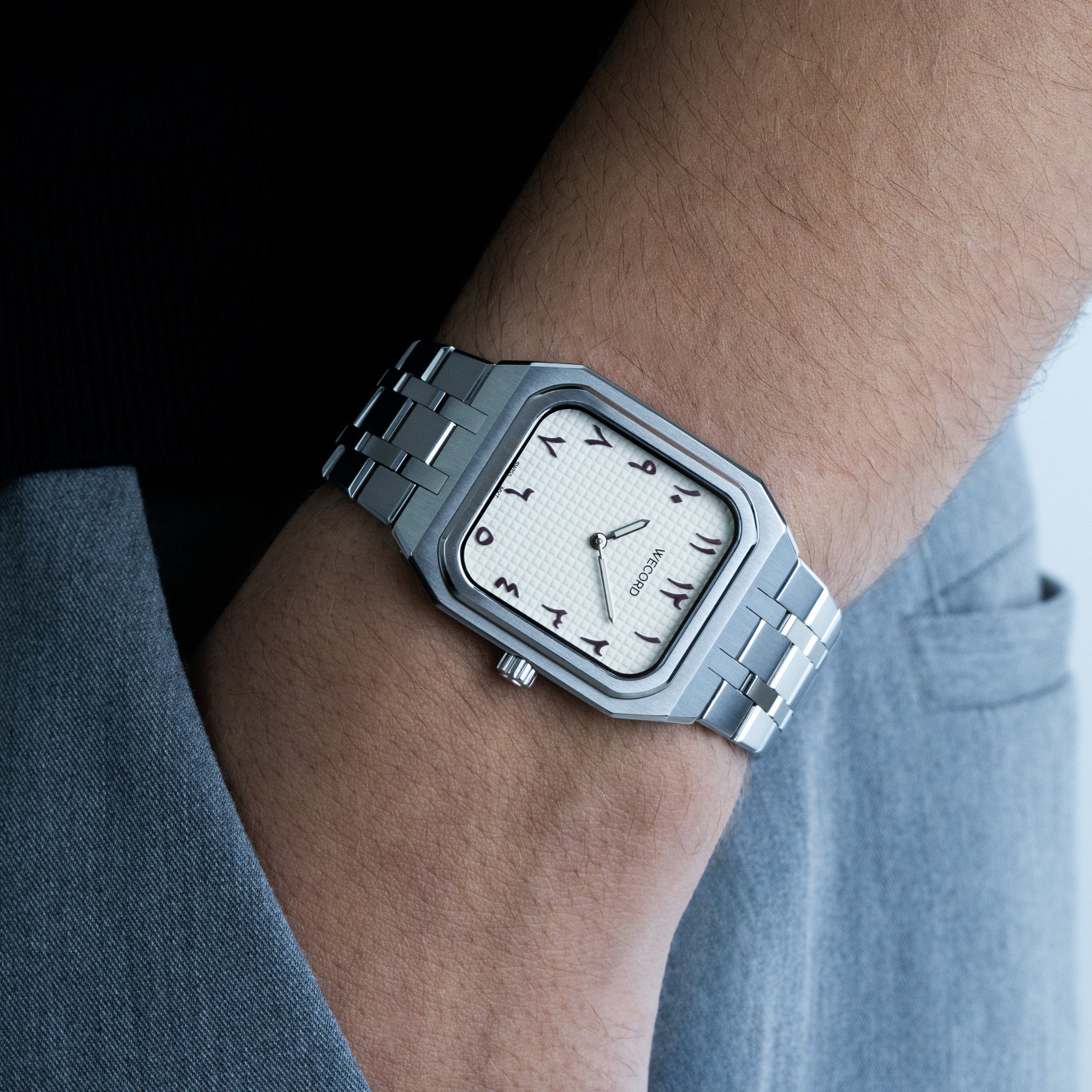 Wecord London Duke Large Limited Edition watch in Burgundy