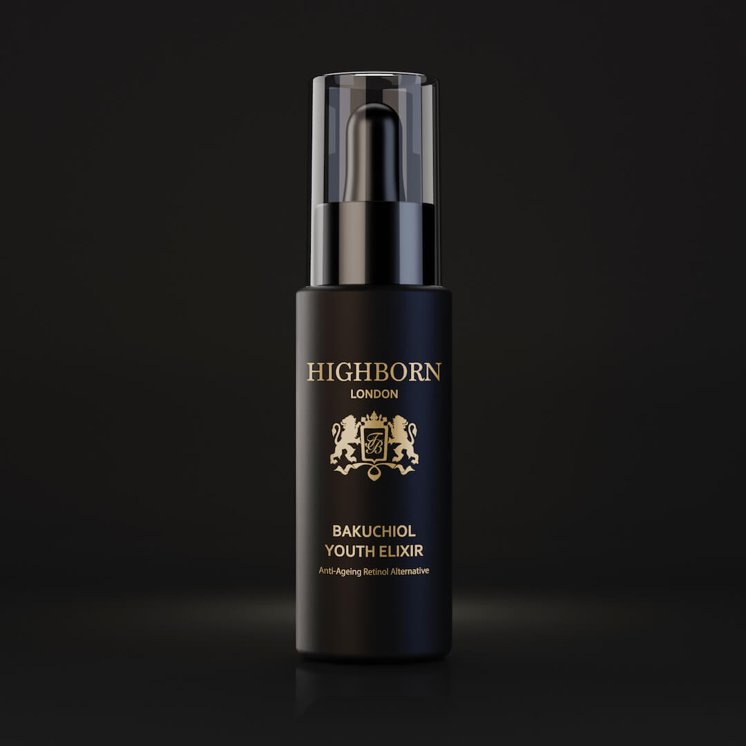 Highborn Bakuchiol Youth Elixir luxury face skincare jar