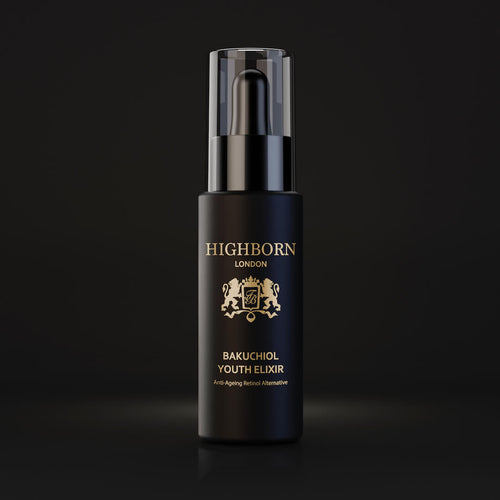 Highborn Bakuchiol Youth Elixir luxury face skincare jar