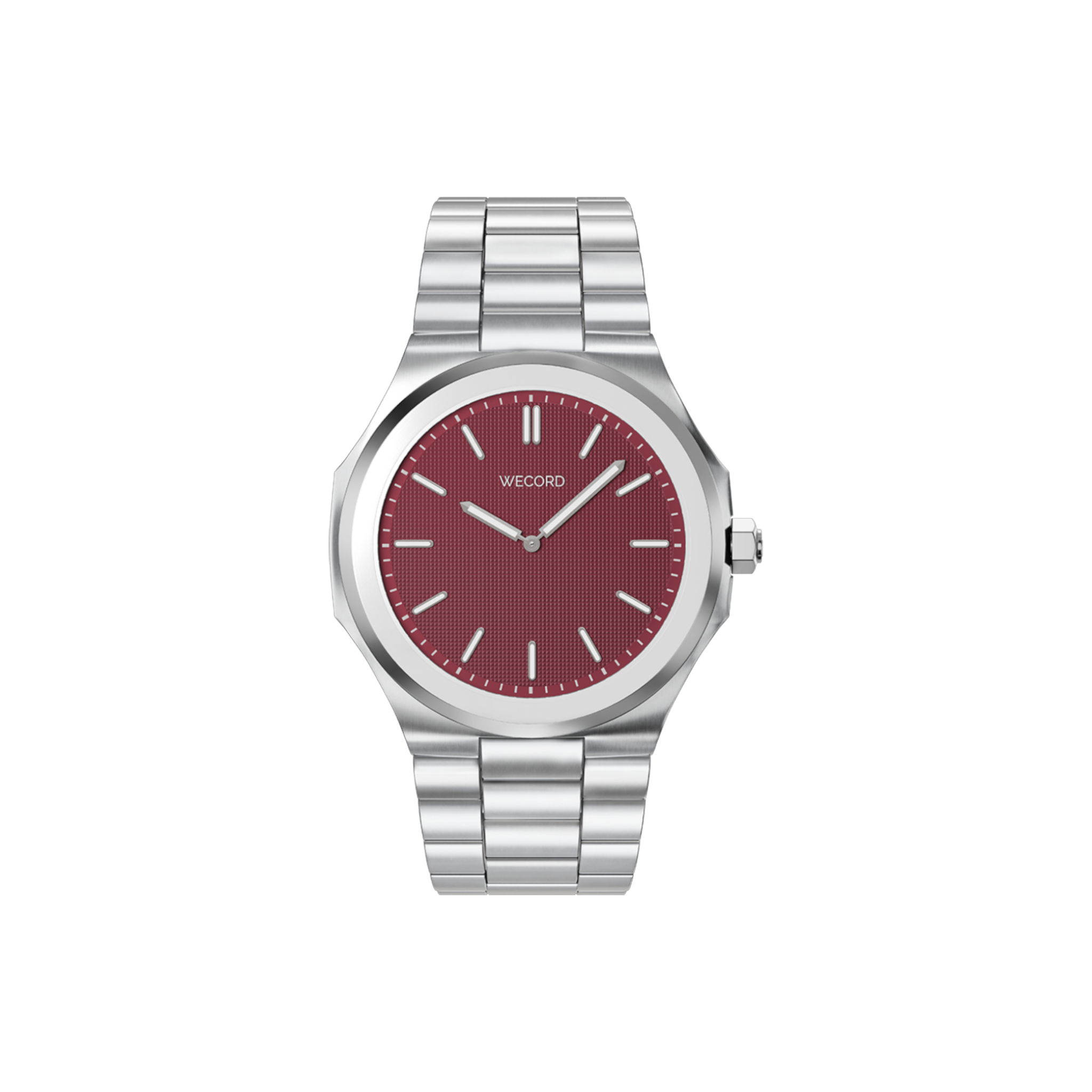 Wecord London Oliver Large watch in Burgundy
