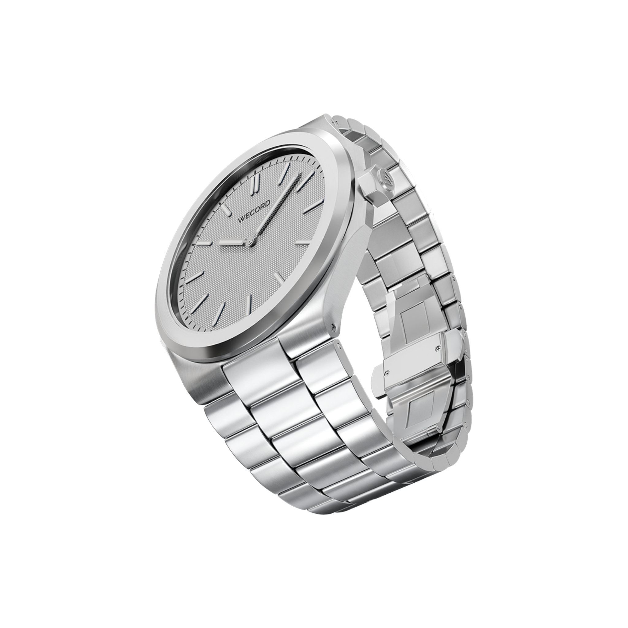 Wecord London Oliver Large watch side view in Grey