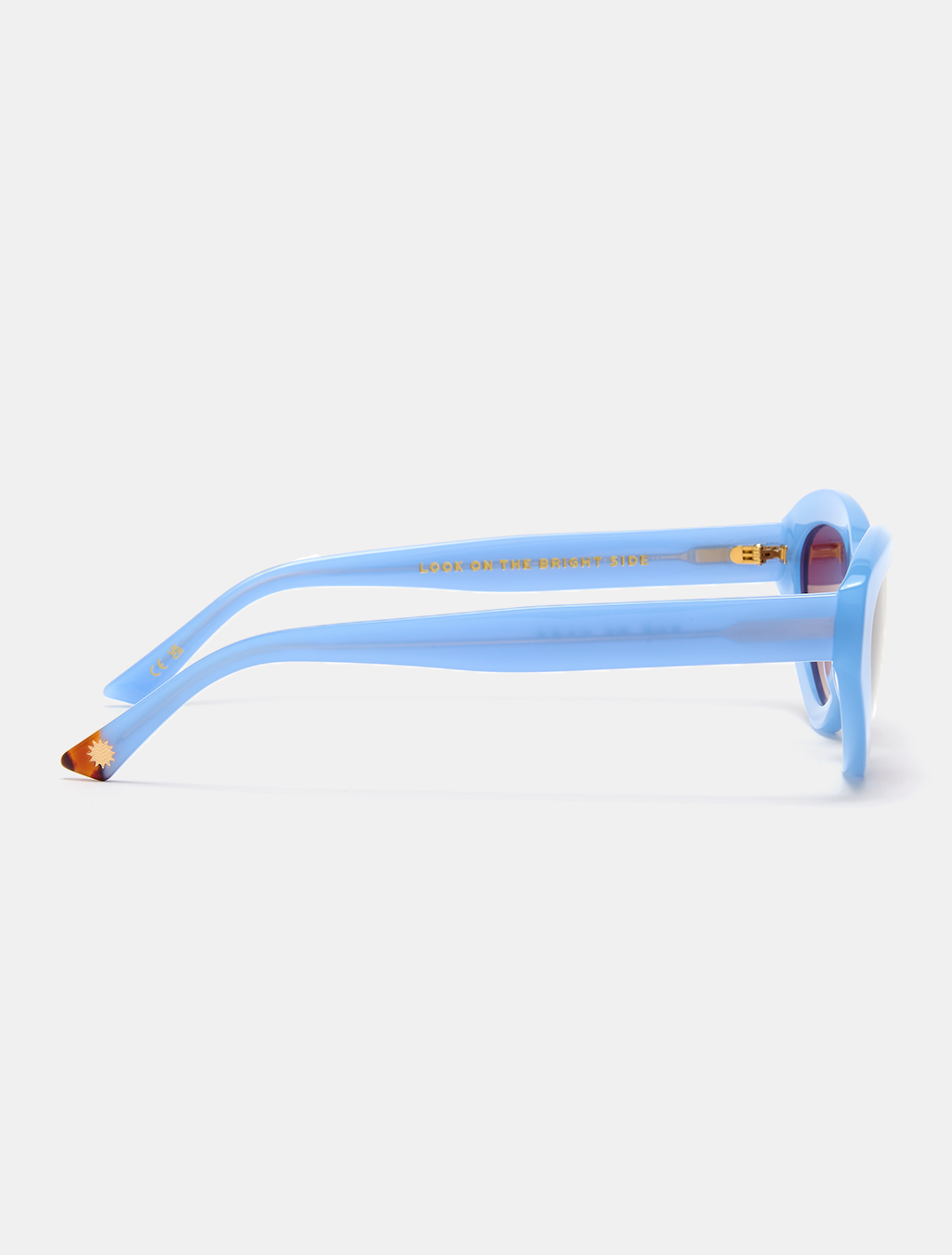 zoedepass Billie Sky Blue oval cat-eye sunglasses side product image