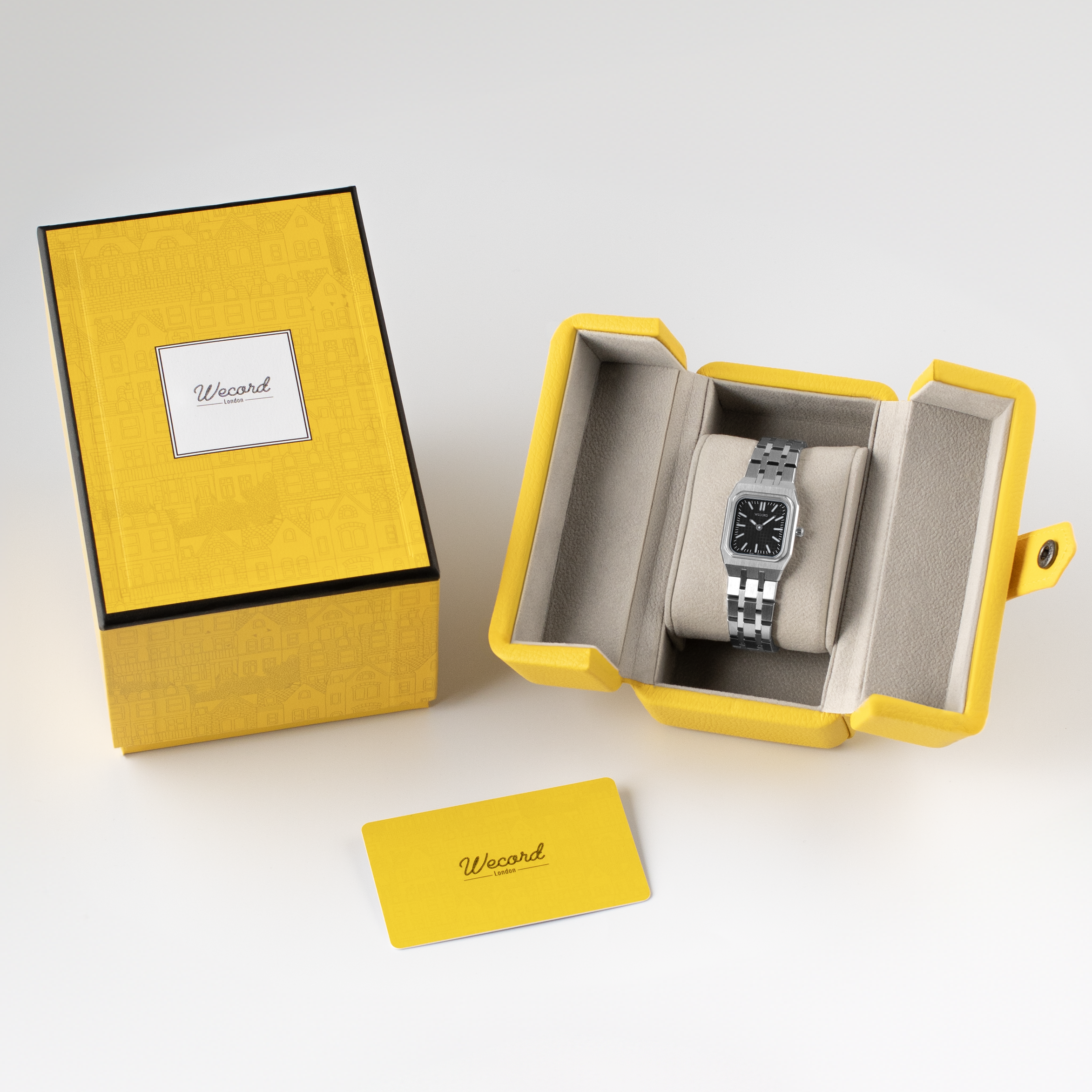 Wecord London Duke Small Diamond watch in Black