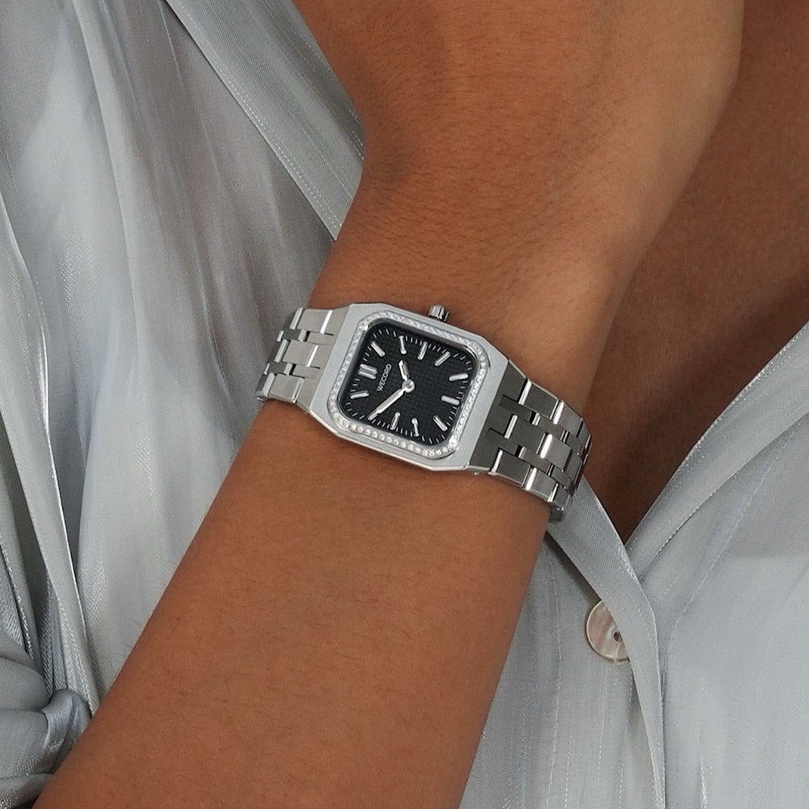 Wecord London Duke Small Diamond watch in Black