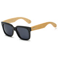 Kenike Medford black retro square fashion sunglasses front view
