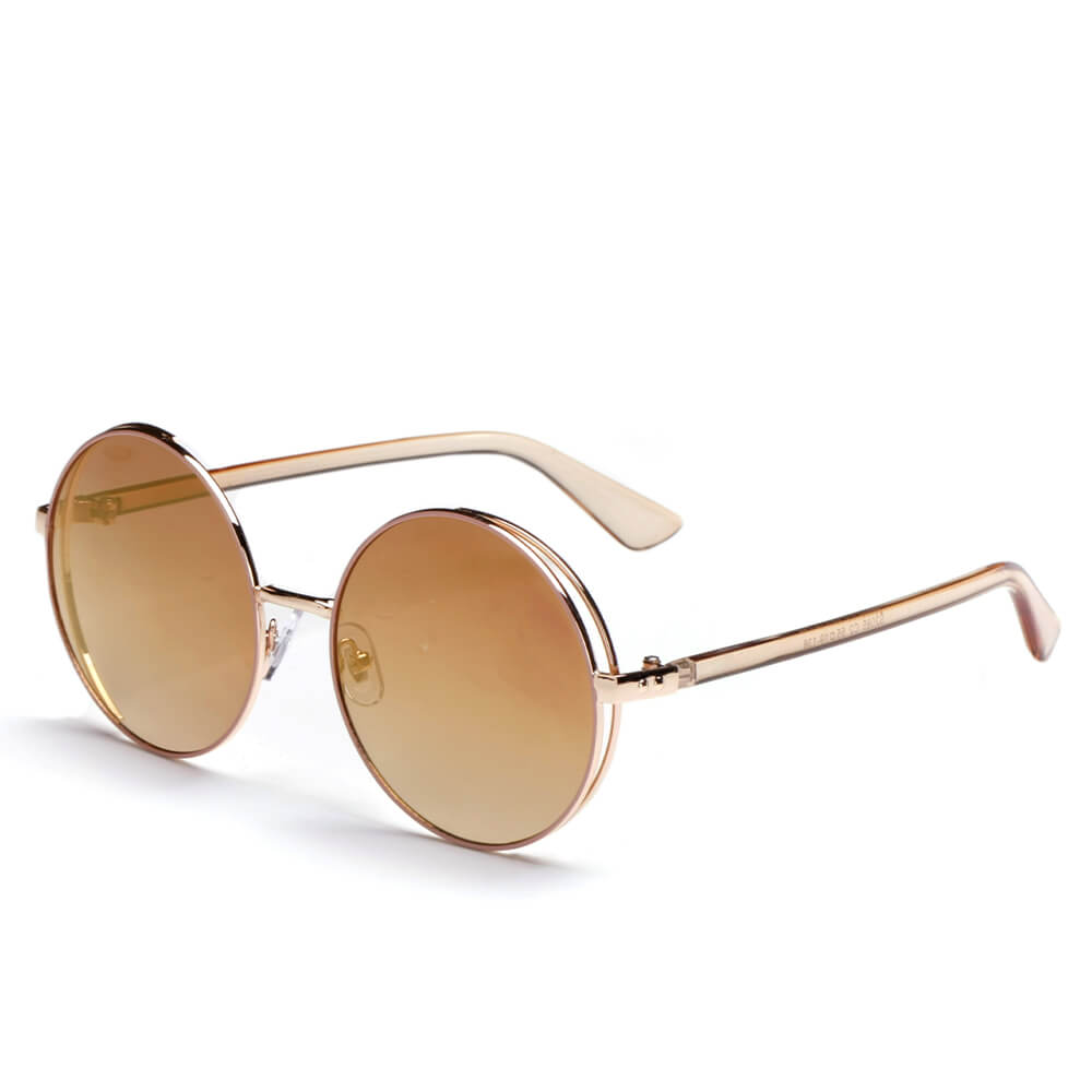 Kenike Karlstad classic round Lennon sunglasses side detail