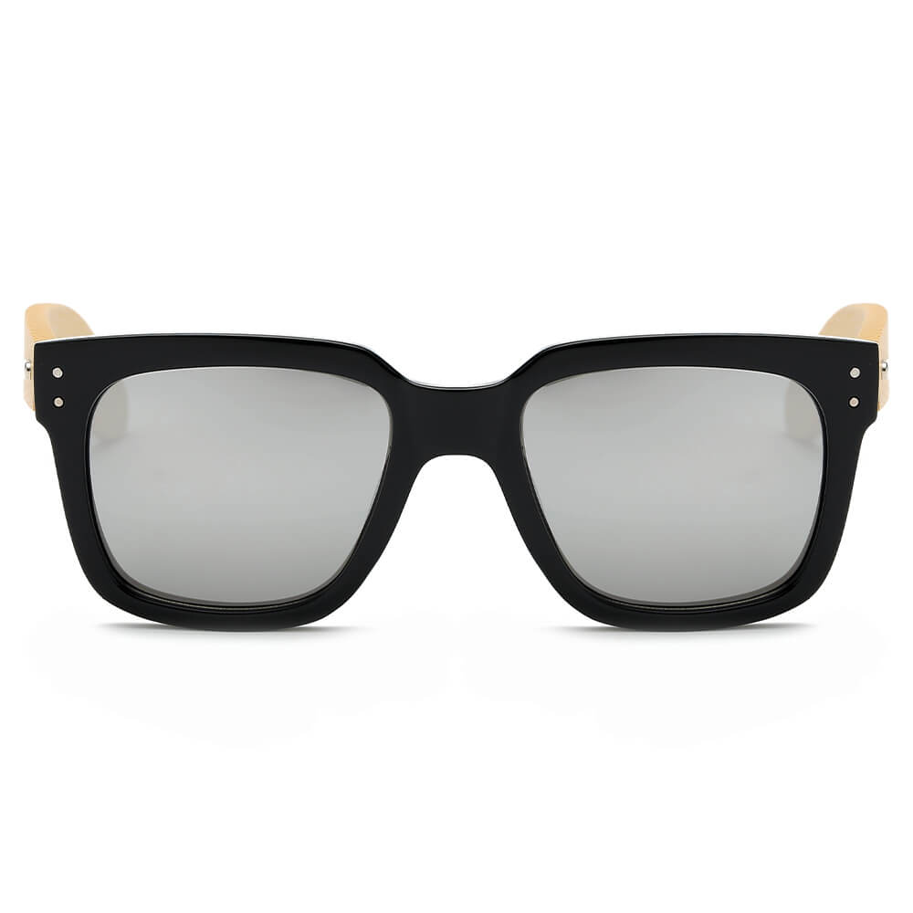 Kenike Medford grey retro square sunglasses side view
