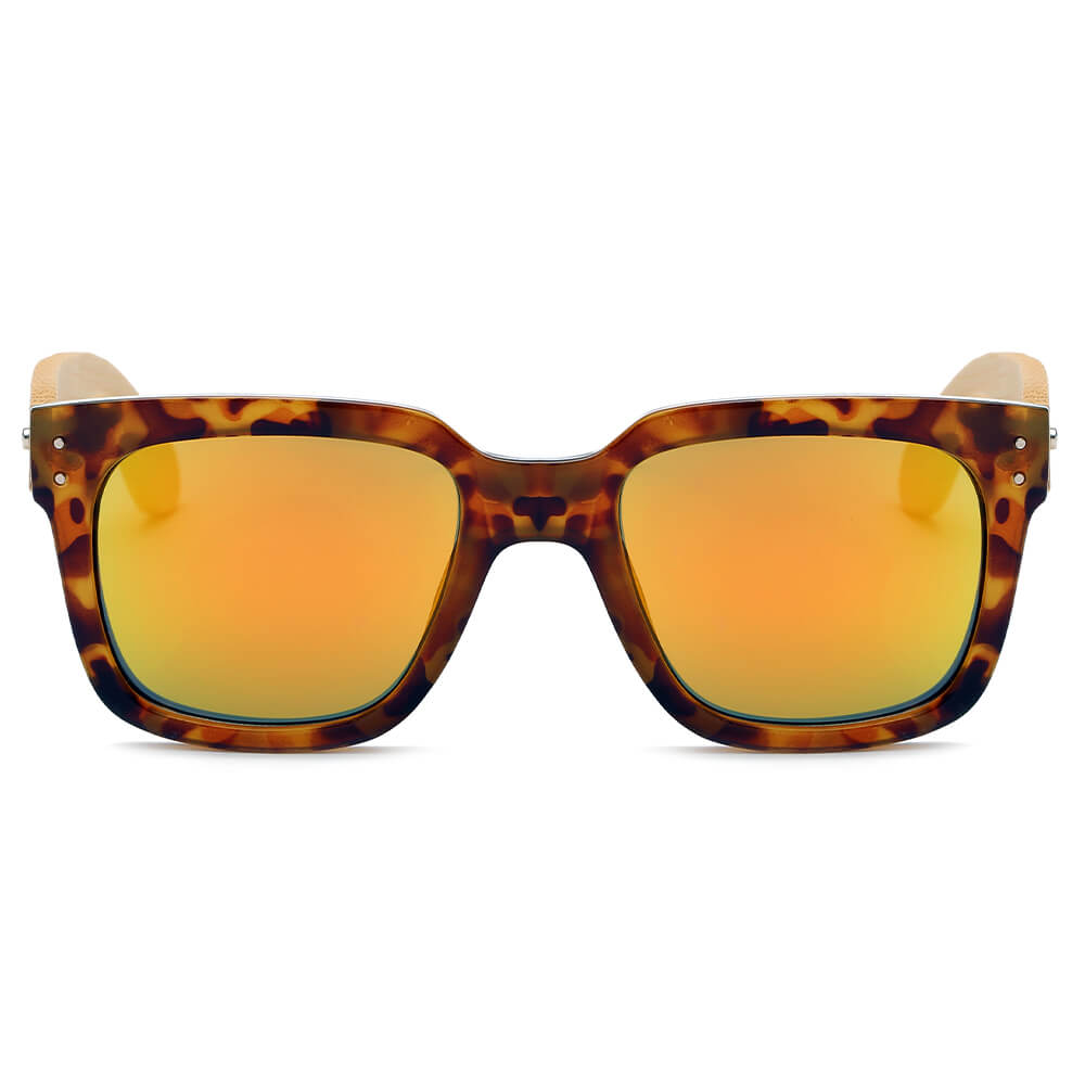 Kenike Medford tortoise retro square sunglasses side view
