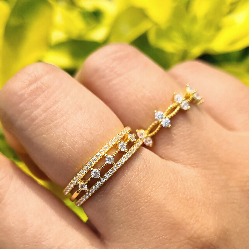 Celeste gold stacking ring set product image