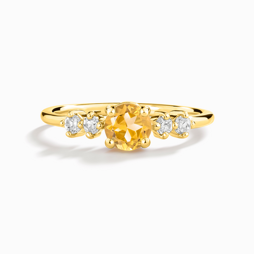 Vianne Jewellery citrine five-stone ring in 18k gold vermeil product image