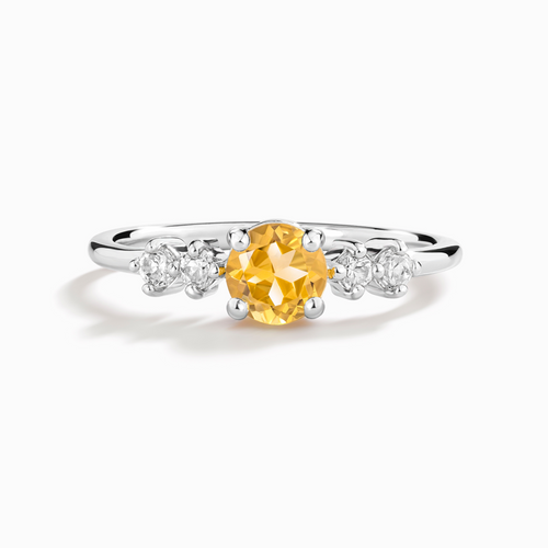 Vianne Jewellery citrine five-stone ring in sterling silver product image
