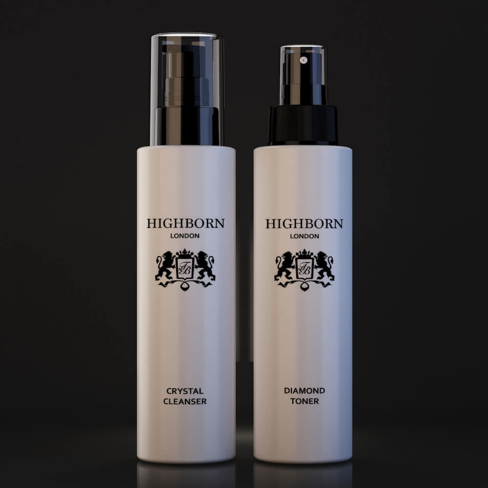 Highborn Cleanse and Tone Pack cleanser and toner skincare set