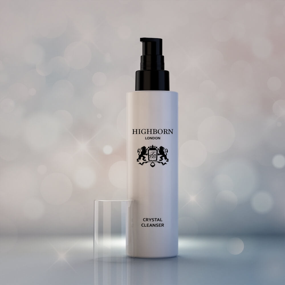 Highborn Crystal Cleanser bottle for morning and night skincare