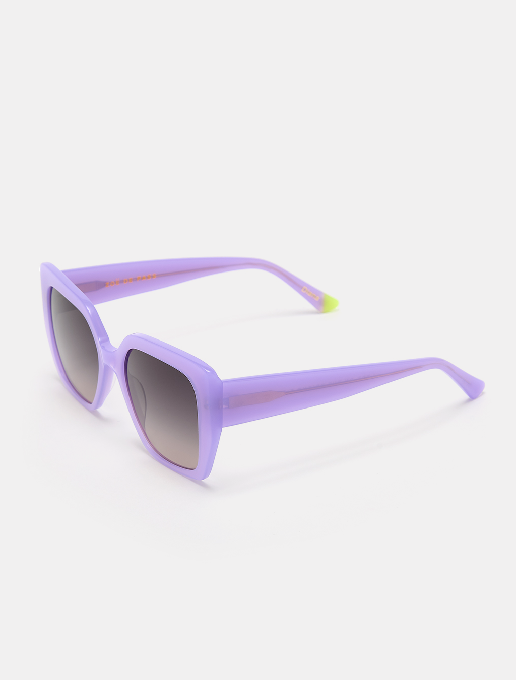 zoedepass Diana Violet oversized square sunglasses three-quarter product image