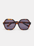 zoedepass Dolly Tortoise Shell hexagonal sunglasses front product image
