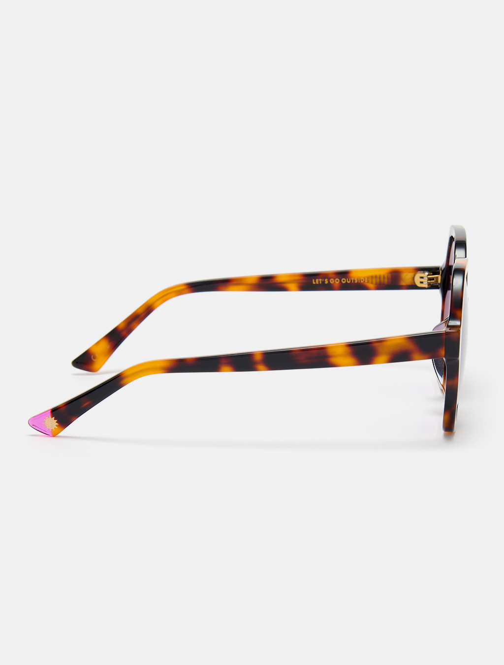zoedepass Dolly Tortoise Shell hexagonal sunglasses side product image