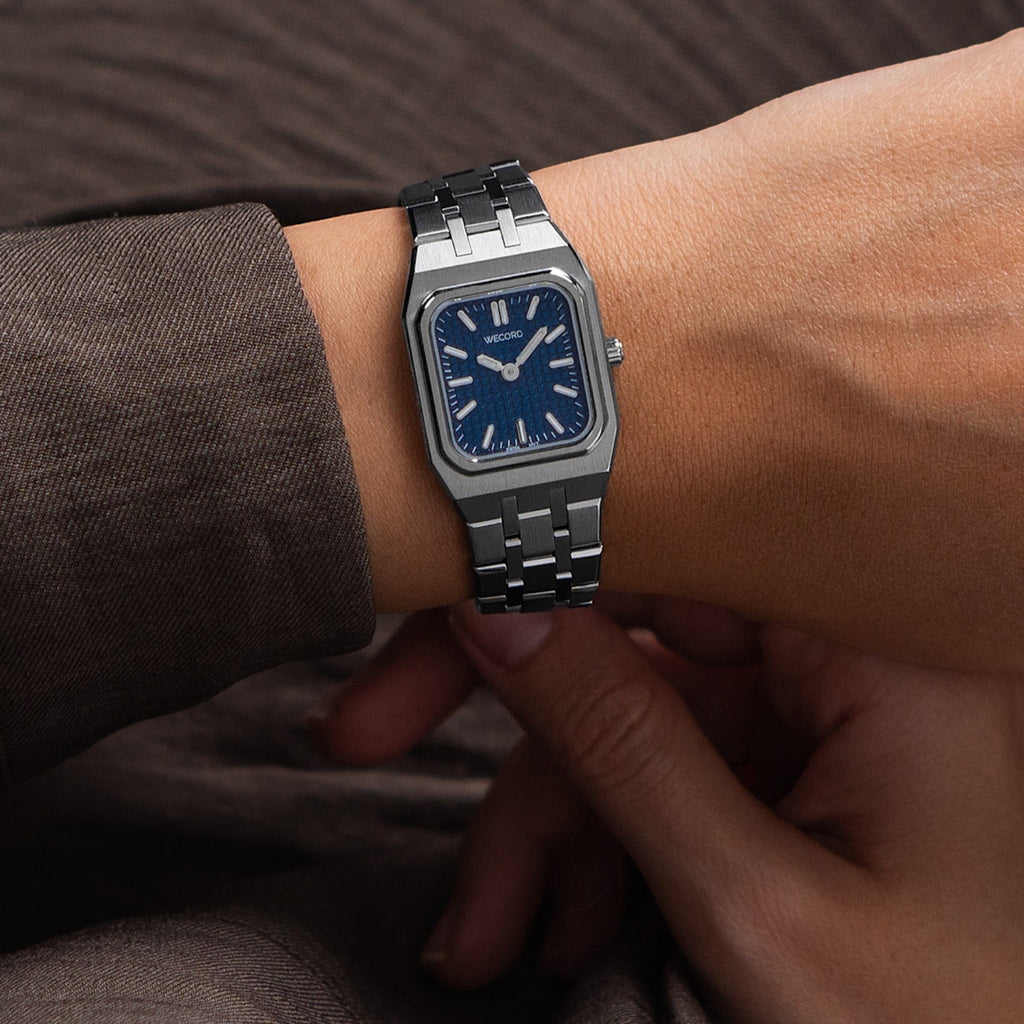 Wecord London Duke Small watch in Navy Blue