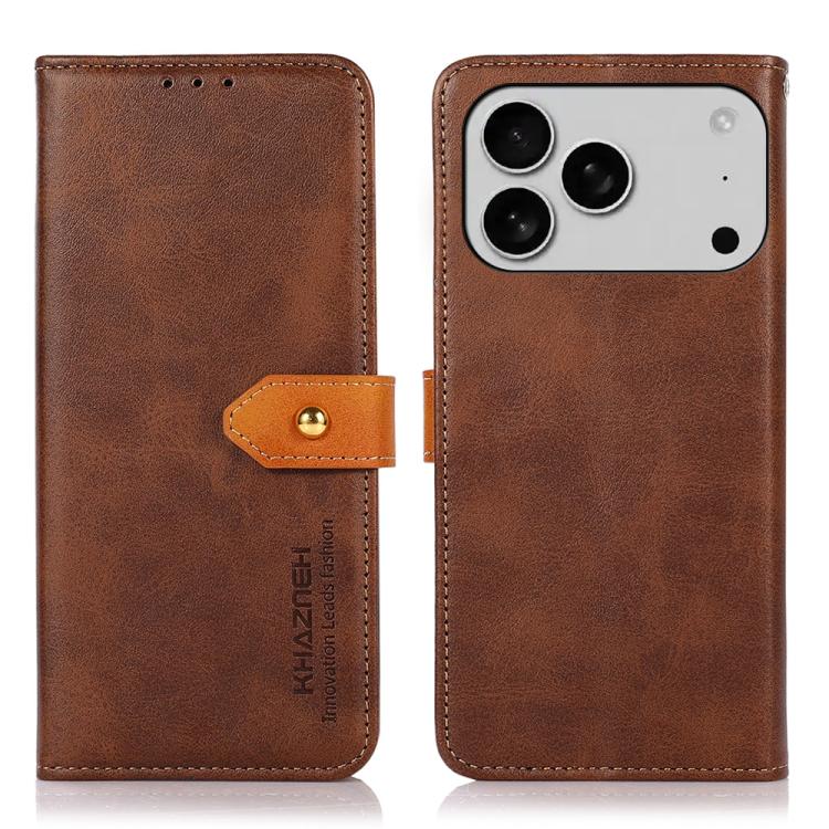Brown KHAZNEH flip iPhone 17 Pro case