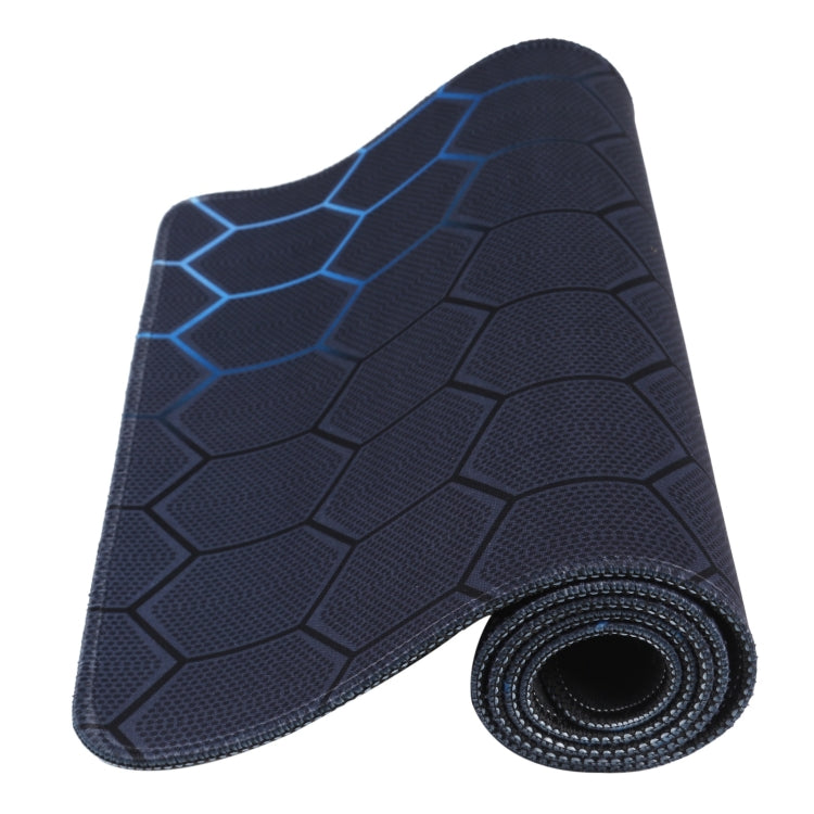 Blue Honeycomb mouse mat showing smooth cloth surface