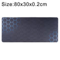 Blue Honeycomb anti-slip rubber cloth gaming mouse mat in 80 x 30 x 0.2cm