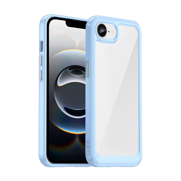 Colourful acrylic TPU iPhone case blue for iPhone 17e and 16e
