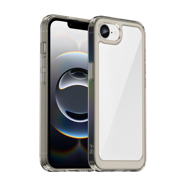 Colourful acrylic TPU iPhone case transparent grey for iPhone 17e and 16e