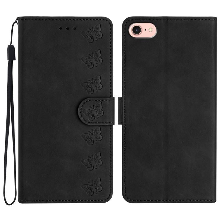 Seven butterflies iPhone wallet case in black for iPhone 16e and 17e