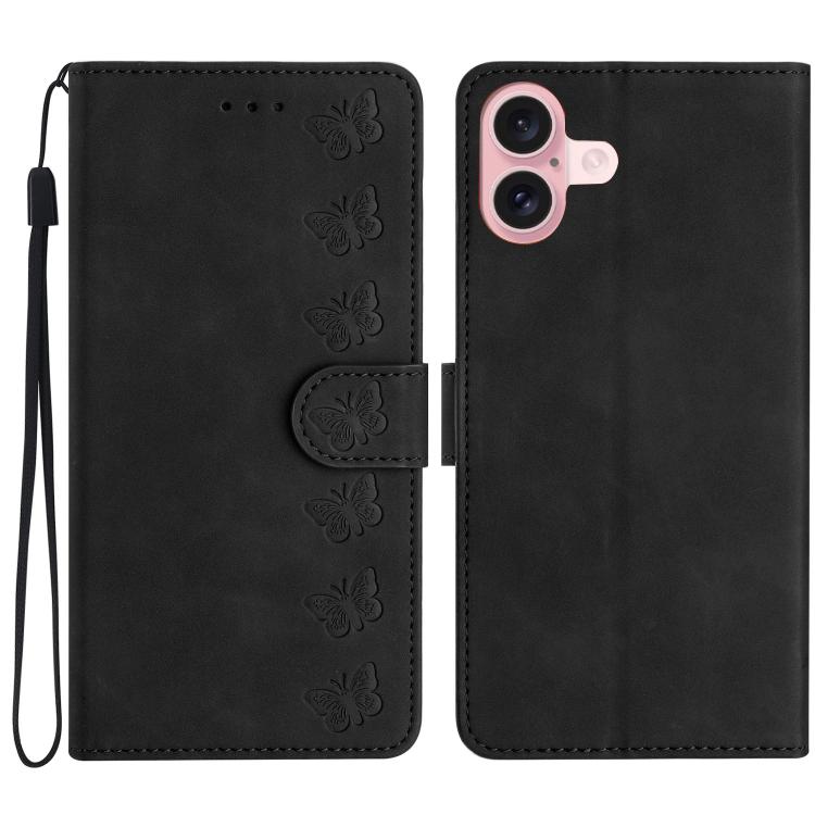 Seven butterflies iPhone wallet case in black for iPhone 17
