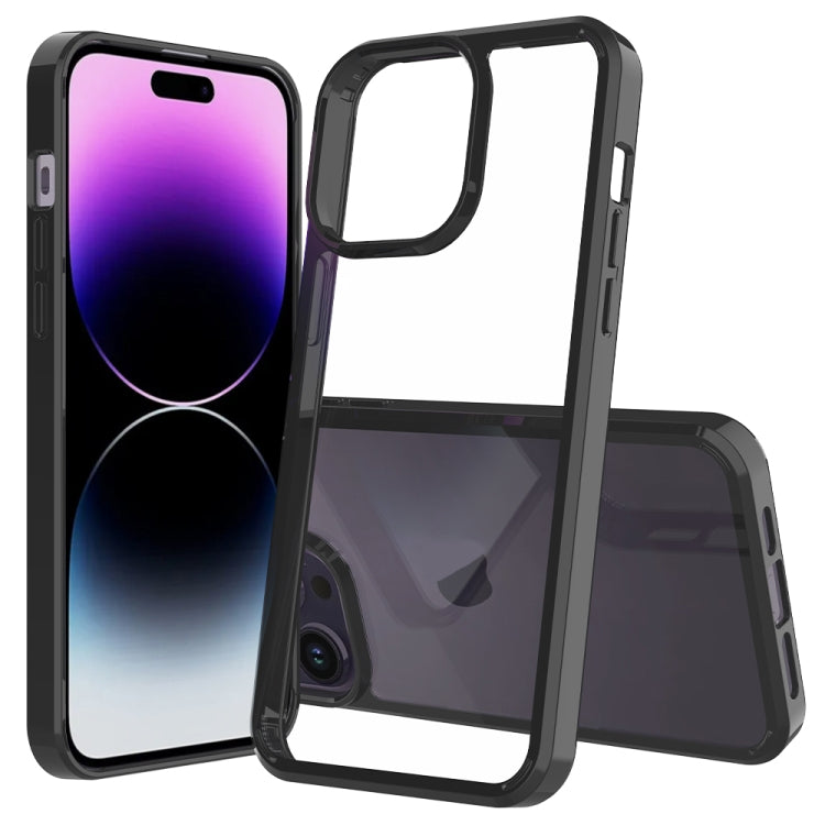 Scratchproof acrylic TPU iPhone 15 Pro Max case in black