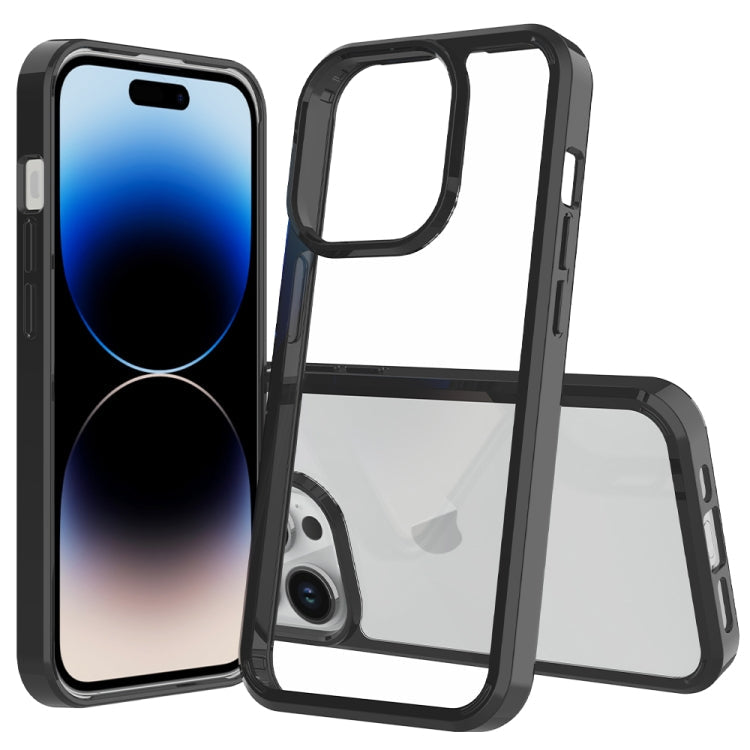 Scratchproof acrylic TPU iPhone 15 Pro case in black