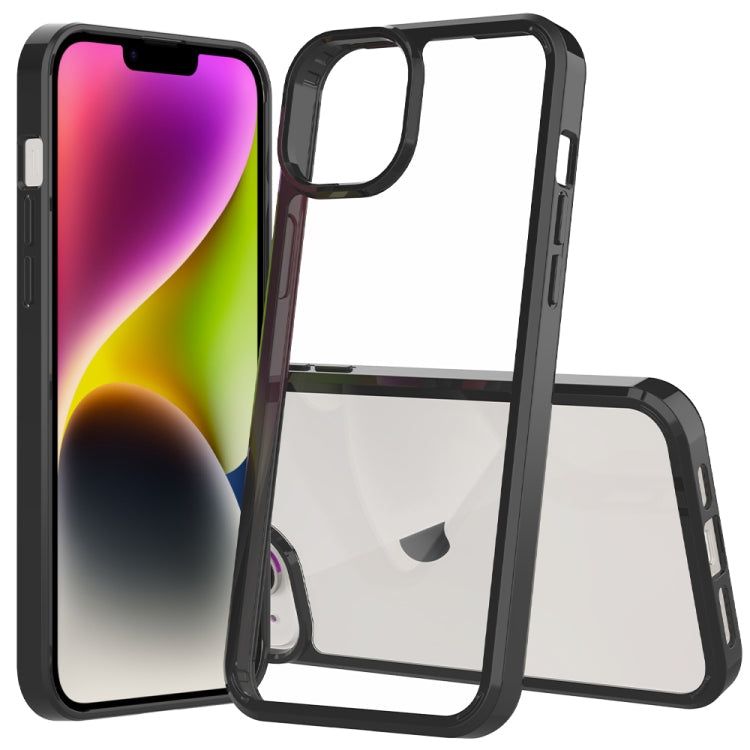 Scratchproof acrylic TPU iPhone 15 Plus case in black