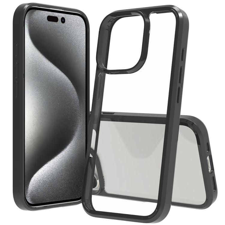 Scratchproof acrylic TPU iPhone 16 Pro case in black