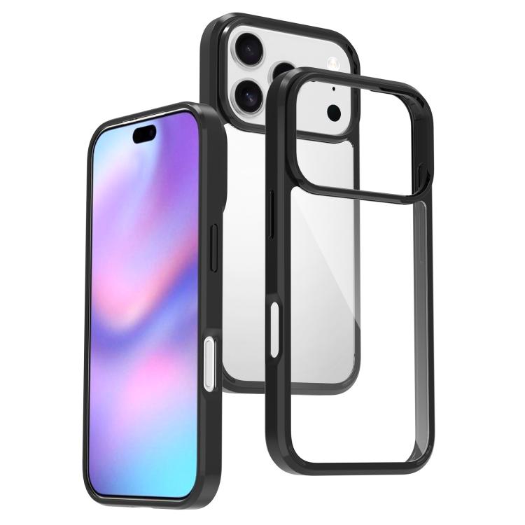 Scratchproof acrylic TPU iPhone 17 Pro case in black