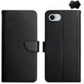 Wallet flip iPhone case black for iPhone 17e and 16e