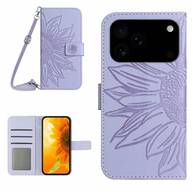 Purple sunflower iPhone 17 Pro case