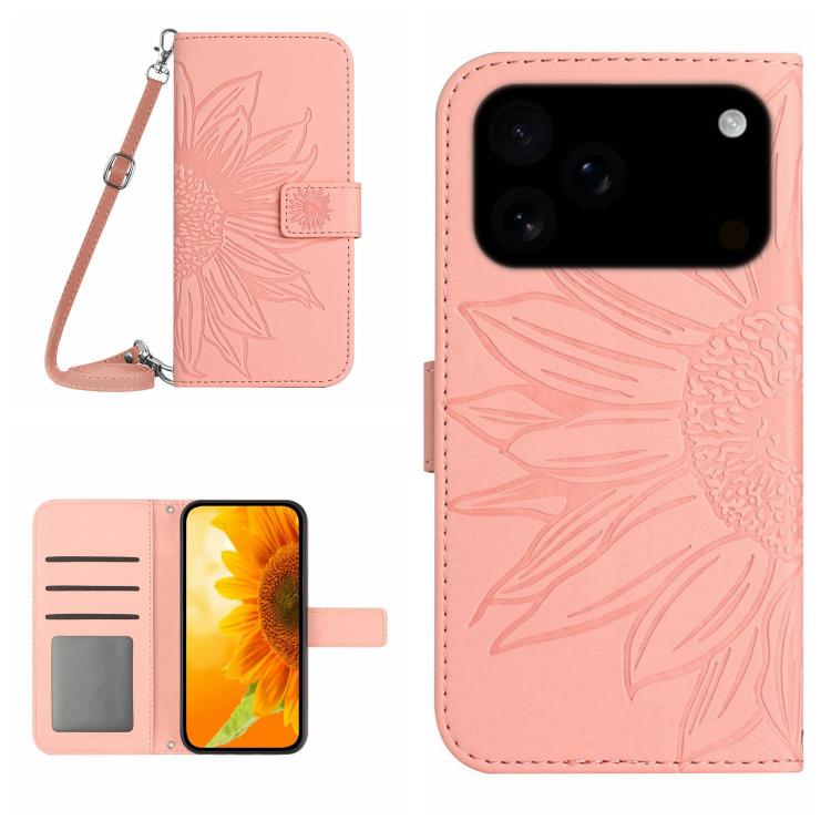 Pink sunflower iPhone 17 Pro case